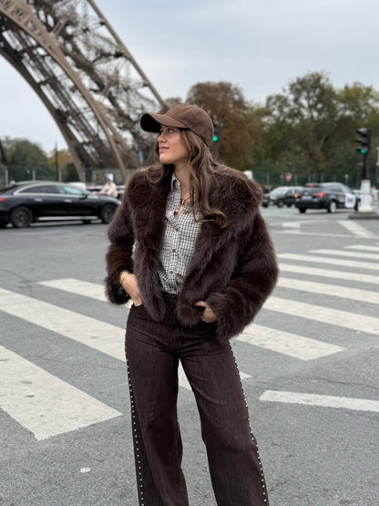 Fluffy bontjas - bruin