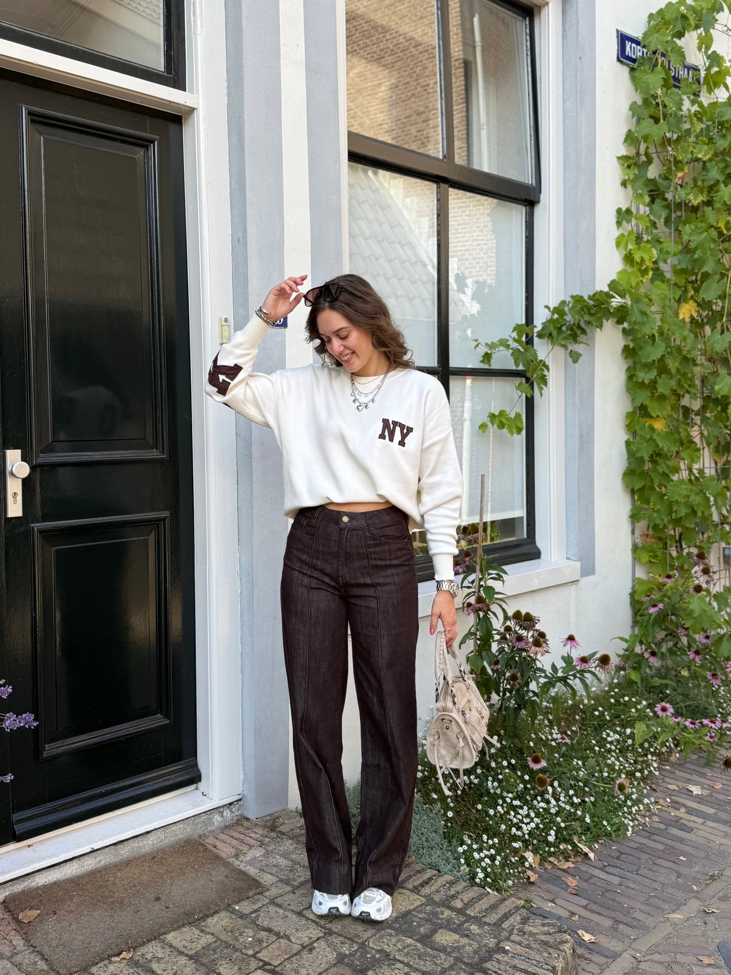 Trui New York - bruin