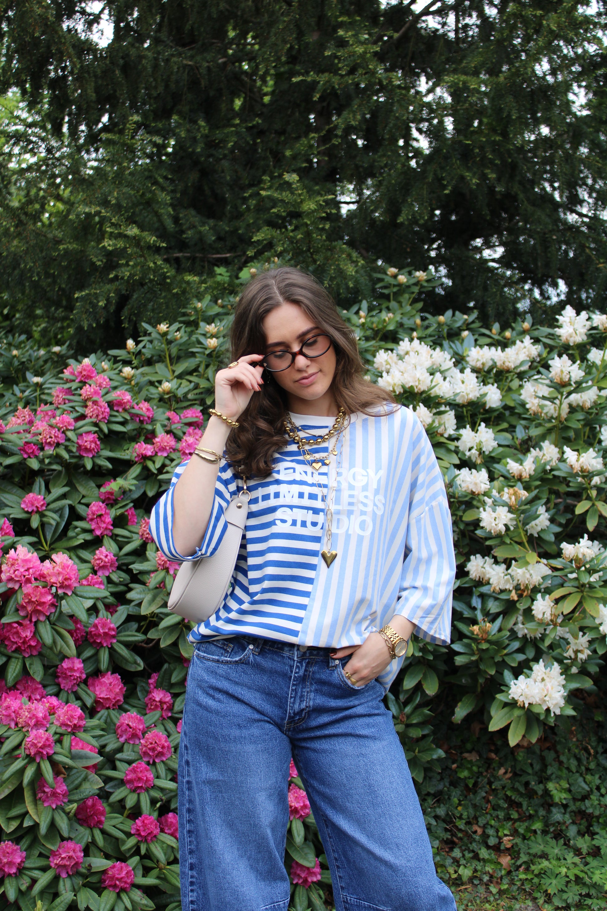 Gestreept studio shirt - blauw - At Styles