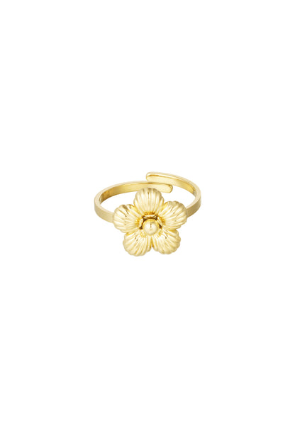 Bloemen ring - goud