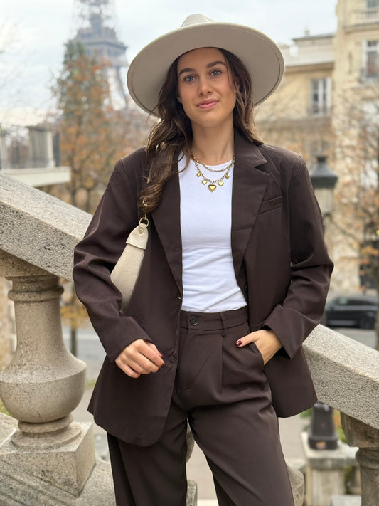 Oversized blazer - bruin