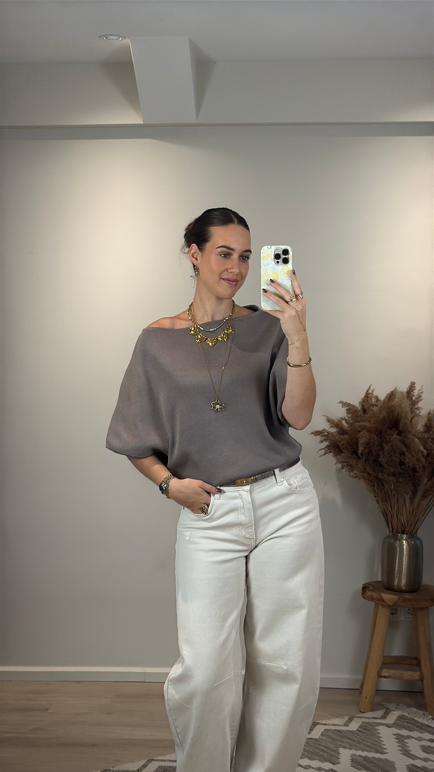 Loose top - taupe