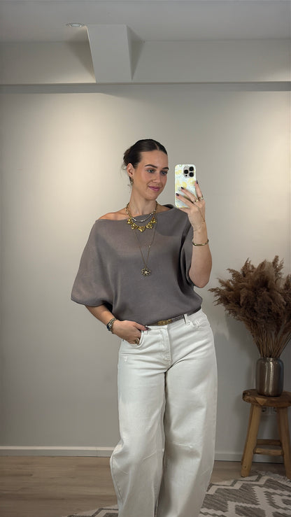 Loose top - taupe