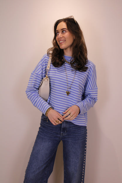 Gestreept shirt - blauw