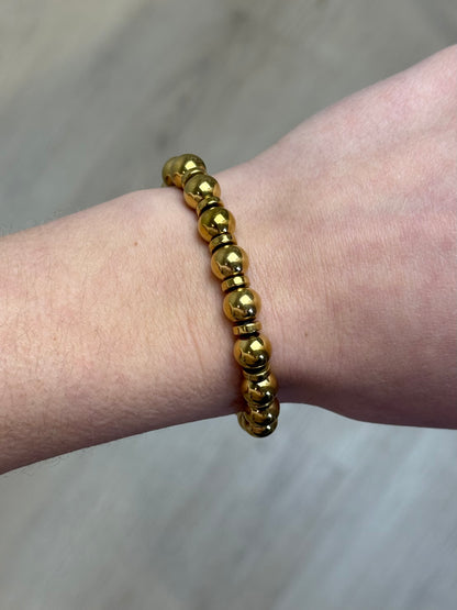 Elastiek armband - goud