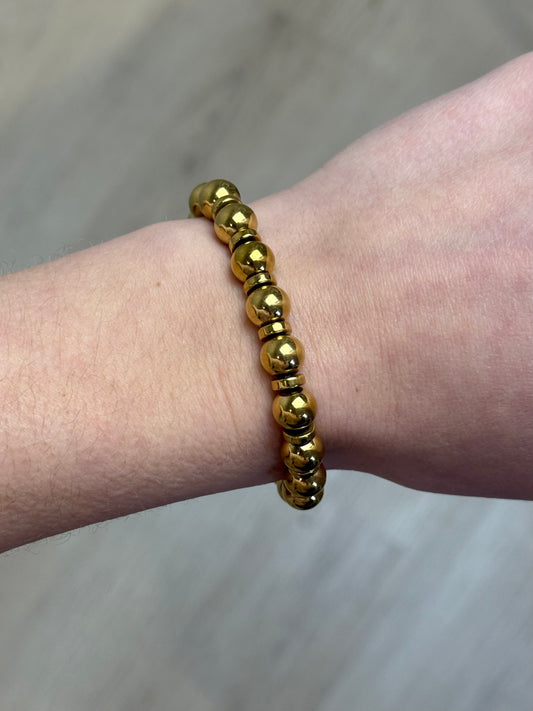Elastiek armband - goud