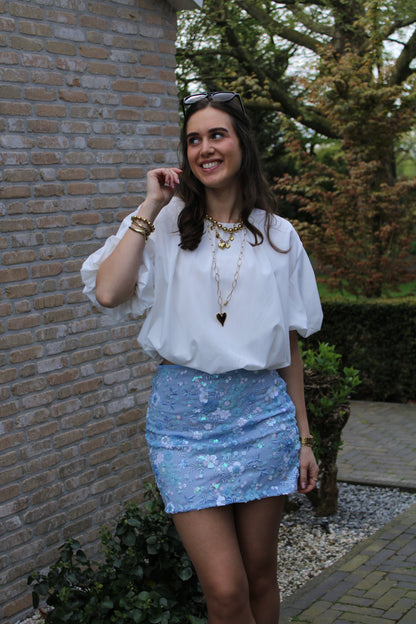 Ballon blouse top - wit - At Styles