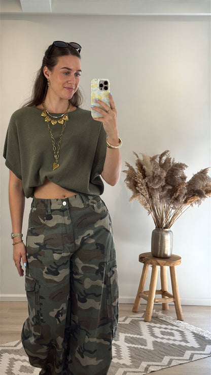 Knitted top - groen