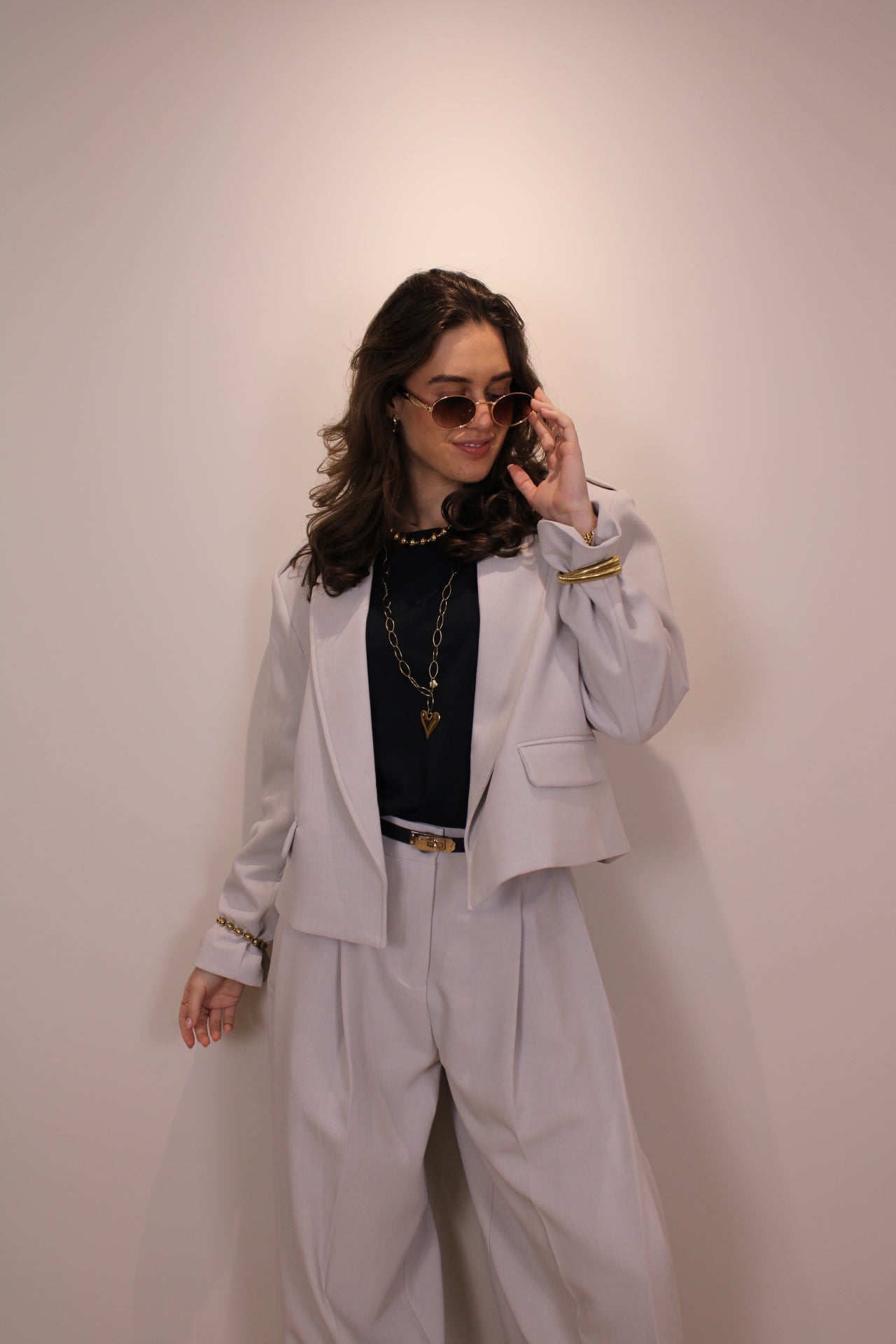 Trench blazer - grijs