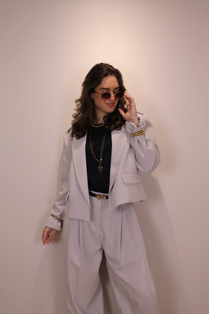 Trench blazer - grijs