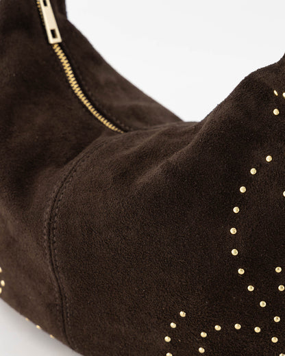 Leren suede tas Kirby - bruin