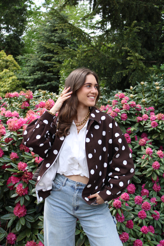 Polkadot jasje - bruin