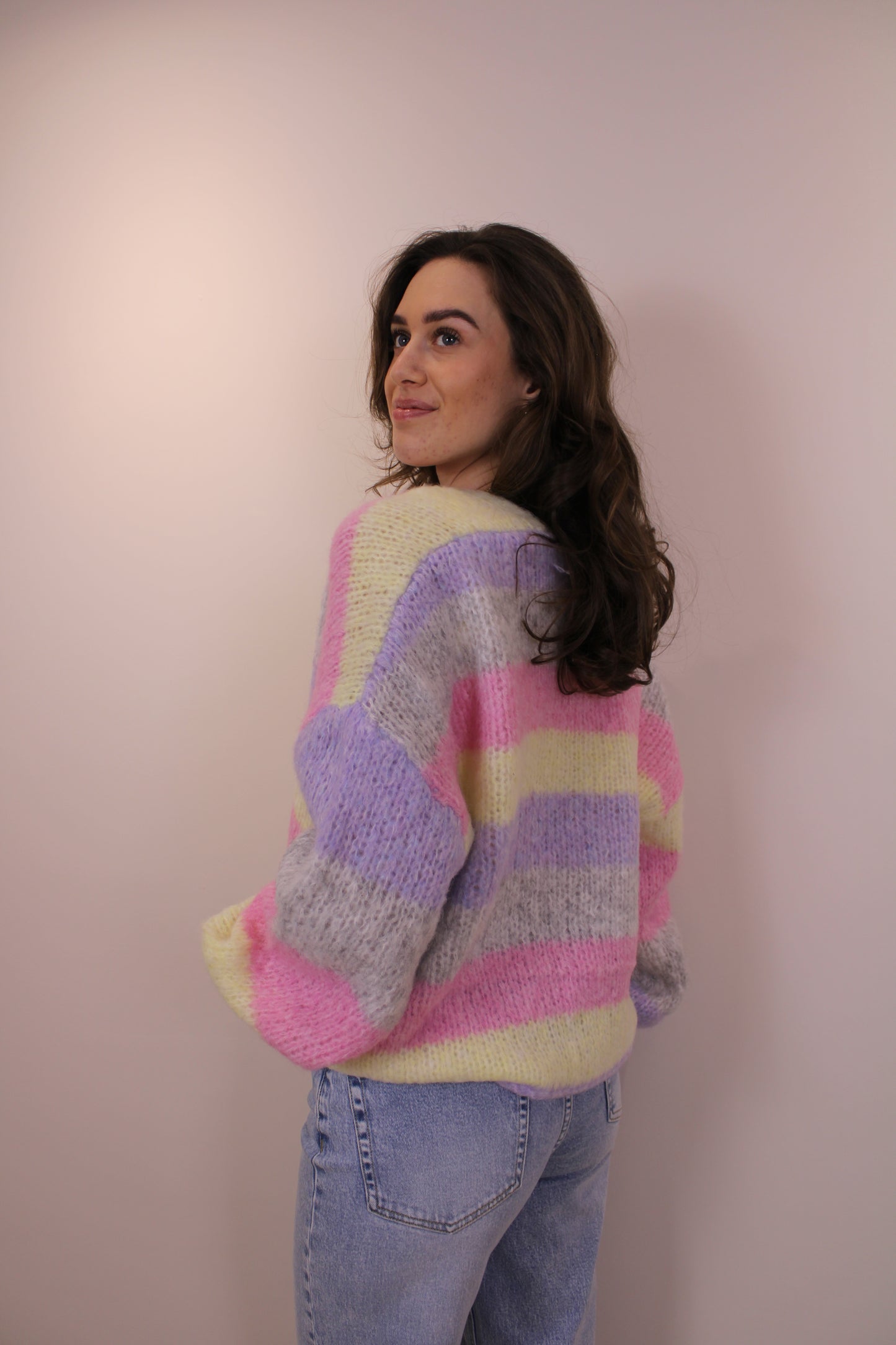 Vest - roze/paars/geel/grijs