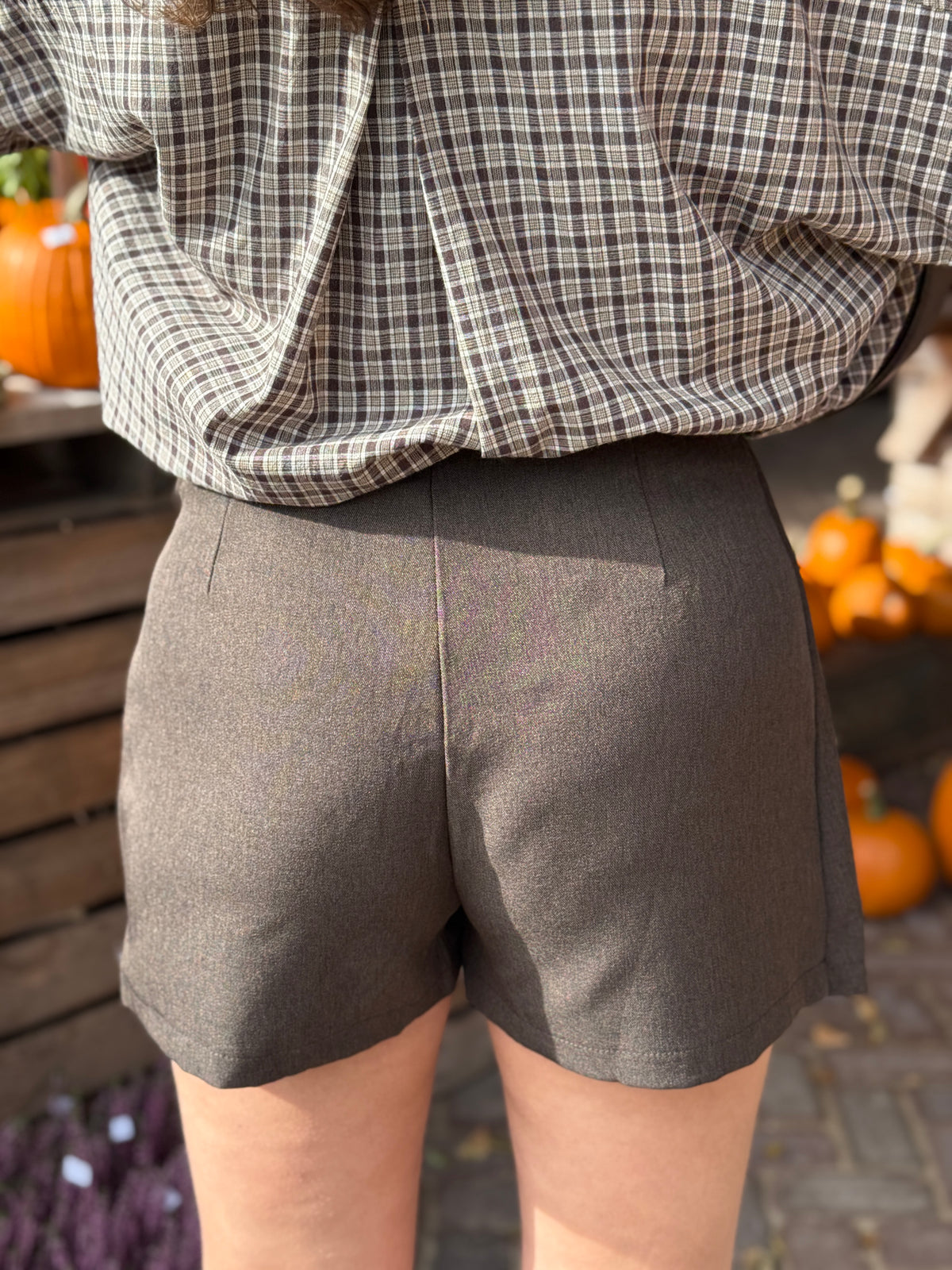 Broekrokje/skort met draaidetail - bruin