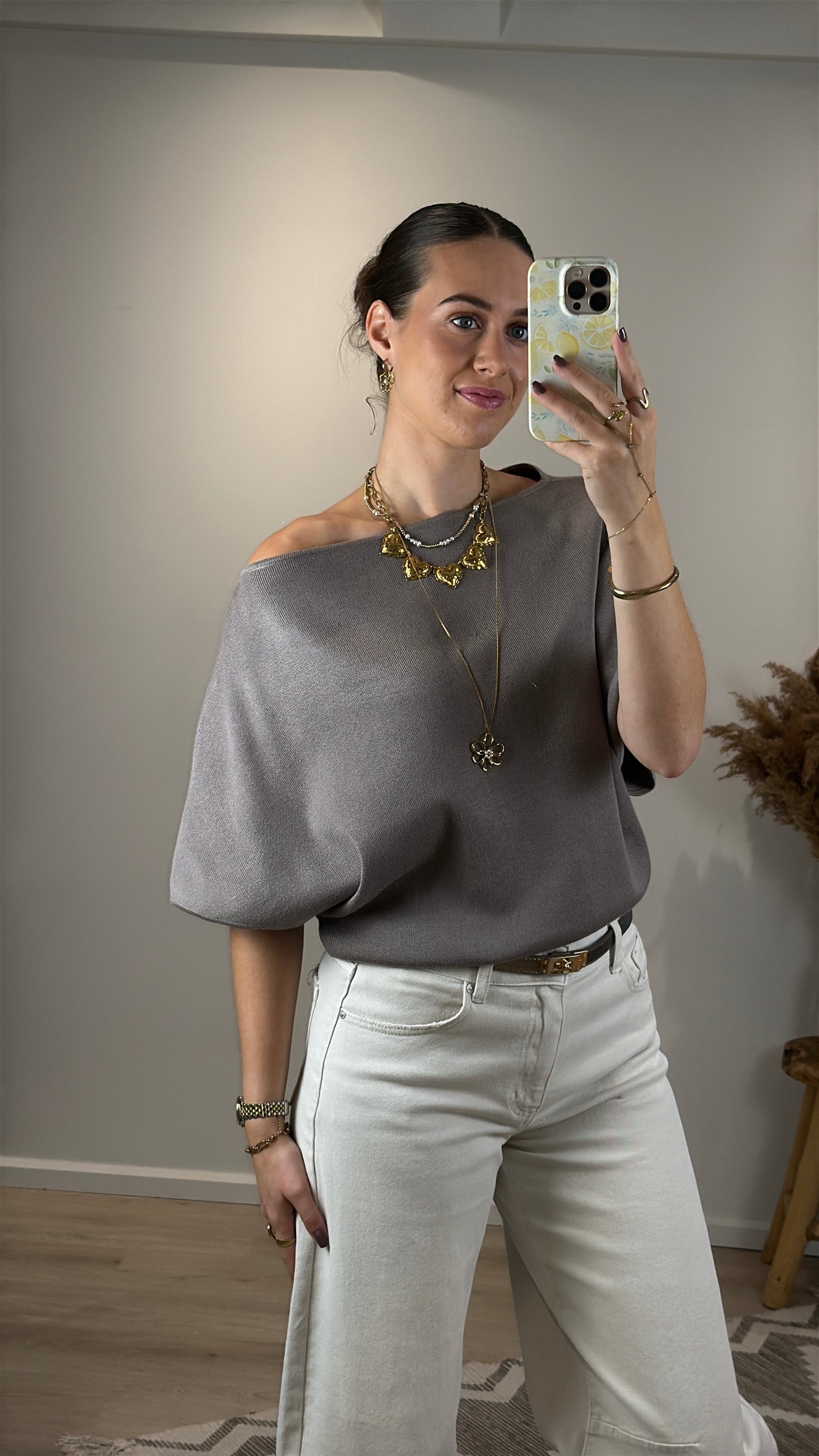 Loose top - taupe
