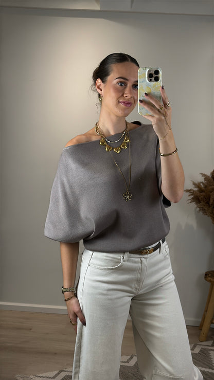 Loose top - taupe