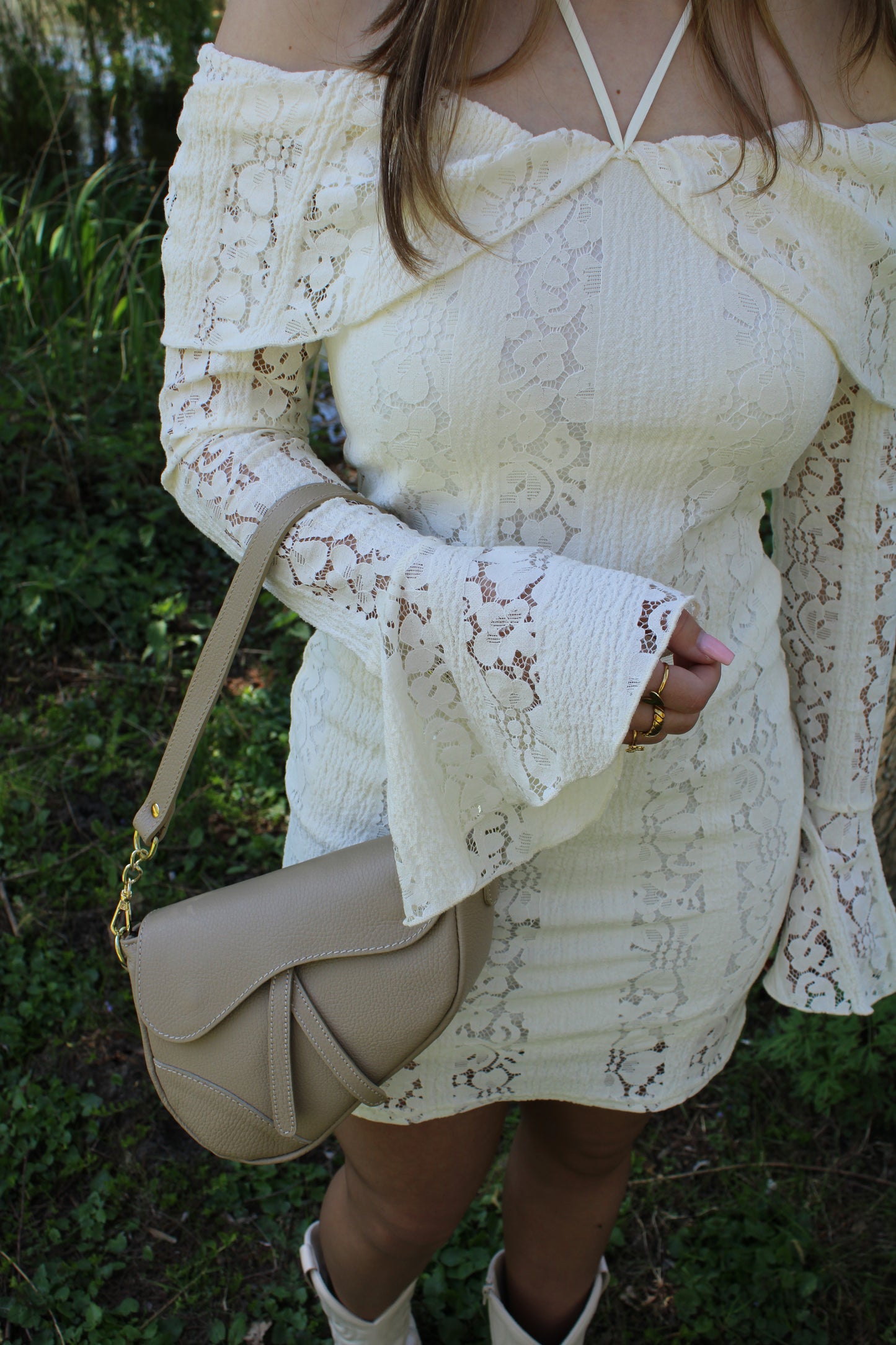 Off shoulder jurkje