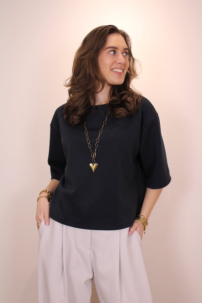 Jogging stof shirt - navy