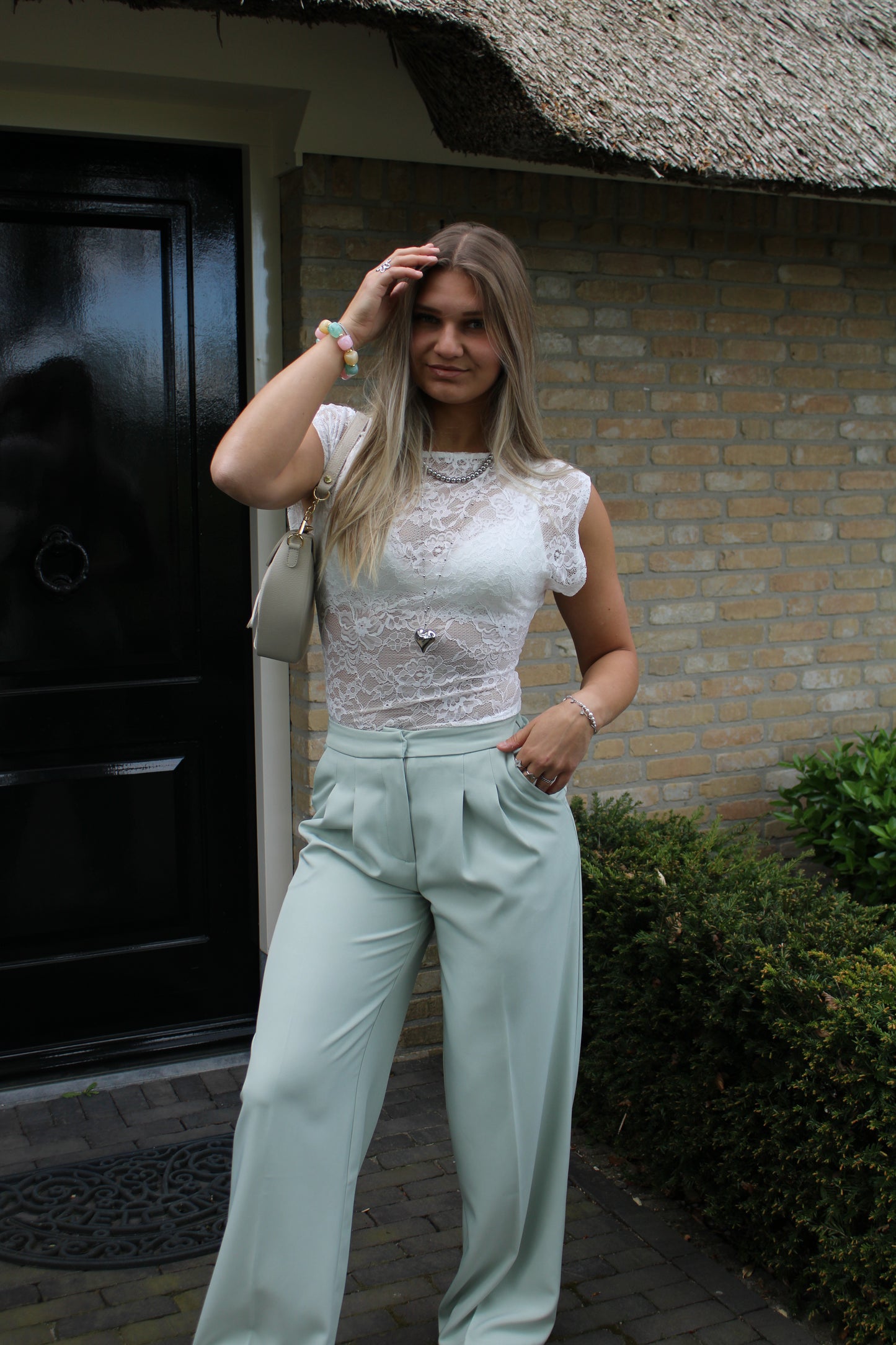 Kanten top - wit - At Styles