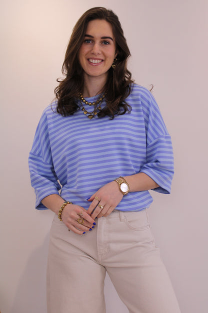 Gestreept shirt - blauw - At Styles