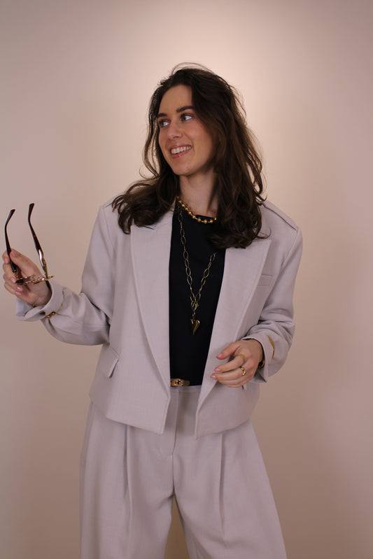 Trench blazer - grijs