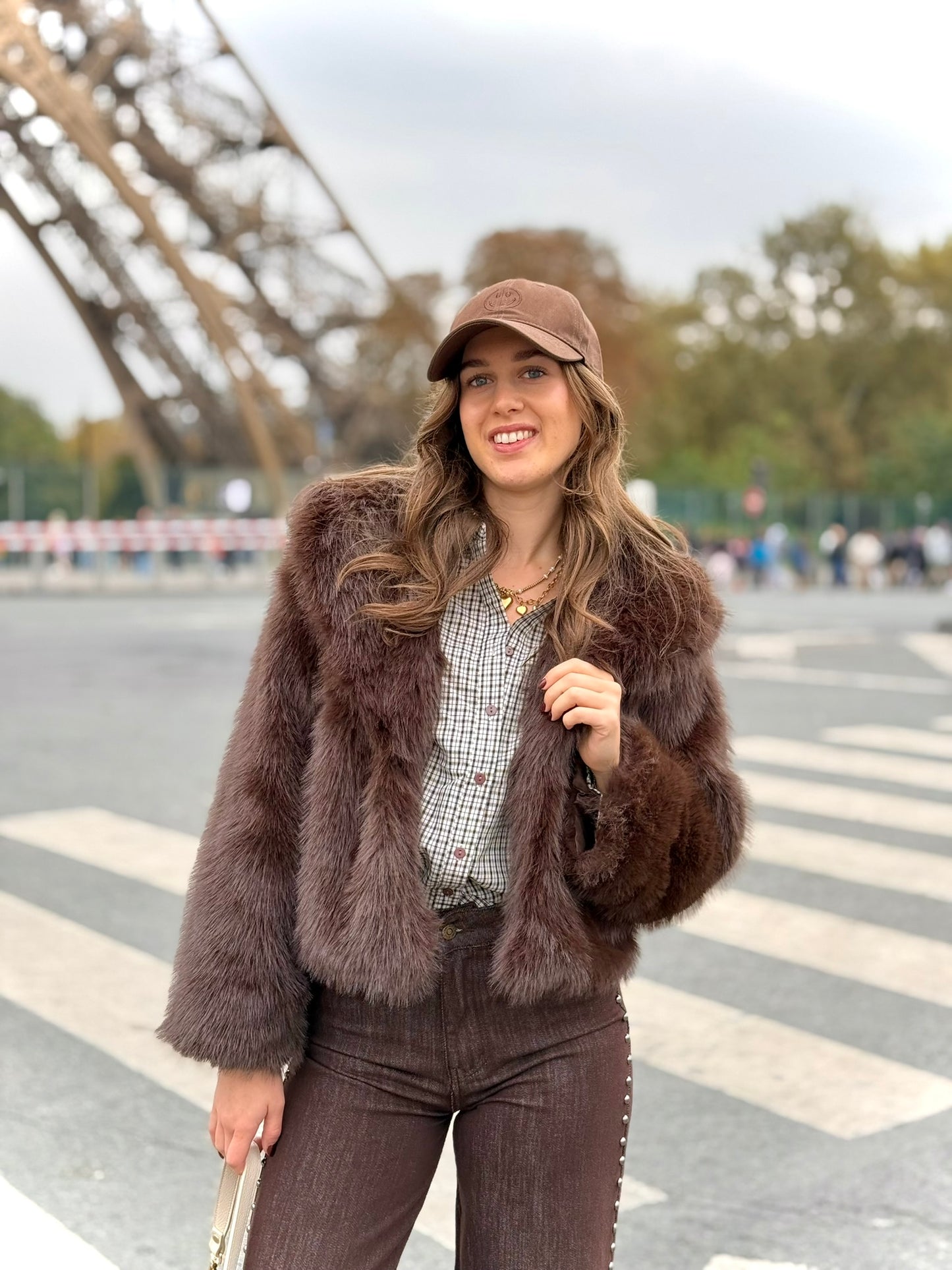 Fluffy bontjas - bruin