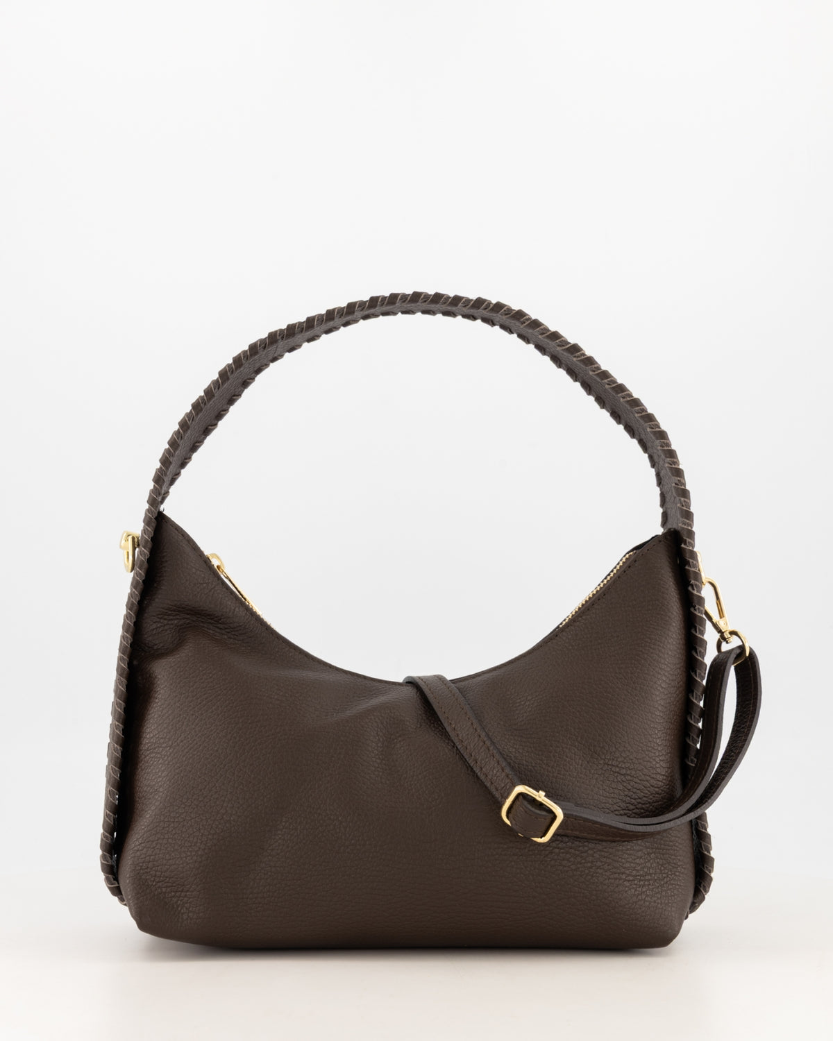 Leren suede tas Iris - bruin