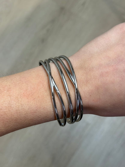 Bangle armband - zilver