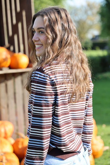 Gestreepte polo top