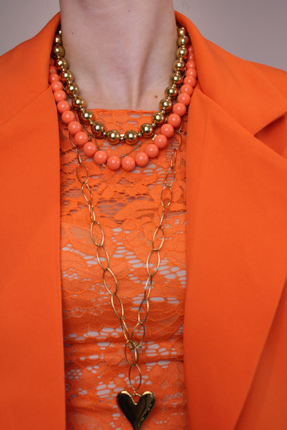 Kralen ketting - oranje - At Styles