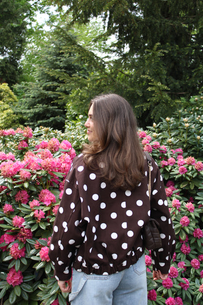 Polkadot jasje - bruin - At Styles