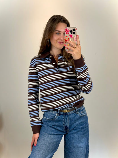 Gestreepte polo top