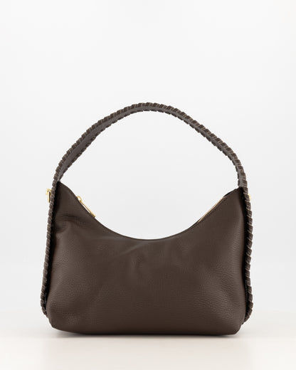 Leren suede tas Iris - bruin