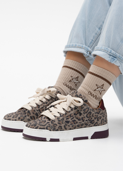DWRS leren sneakers Whitby - panter