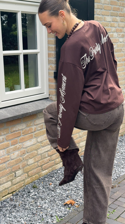 Longsleeve shirt 'Moment' - bruin