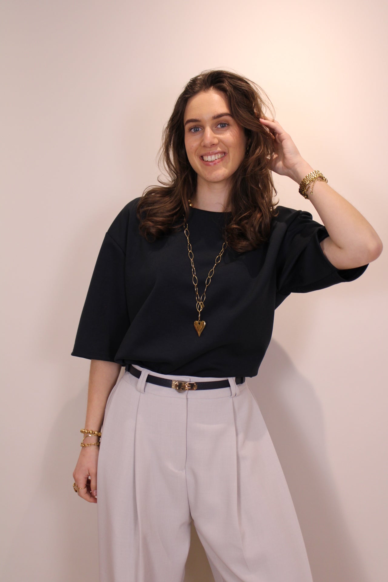 Jogging stof shirt - navy