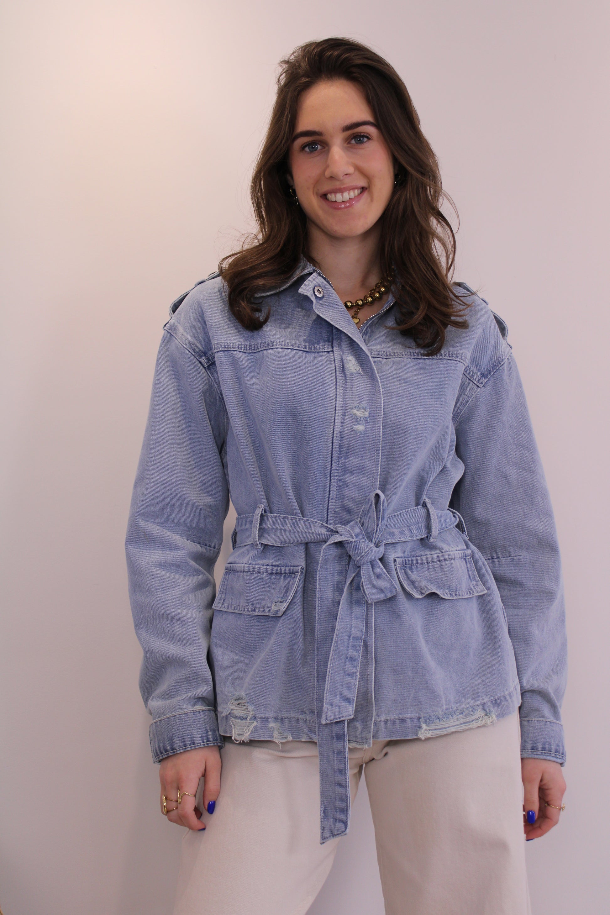 Getailleerd spijkerjasje - denim - At Styles