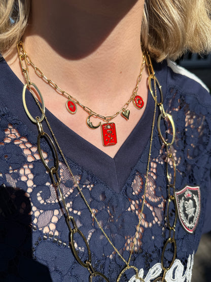 Bedel ketting | Goud rood