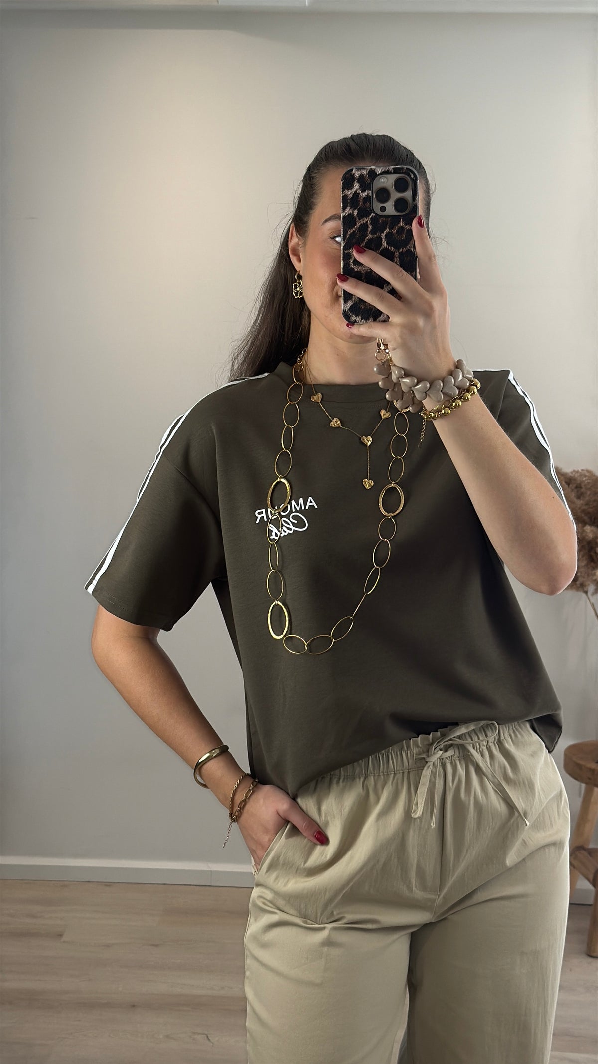 Shirt 'Amour Club' - groen