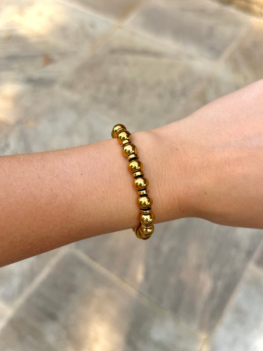 Elastiek armband - goud