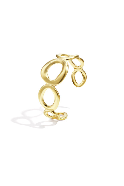 Ovale bangle armband - goud