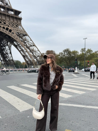 Fluffy bontjas - bruin