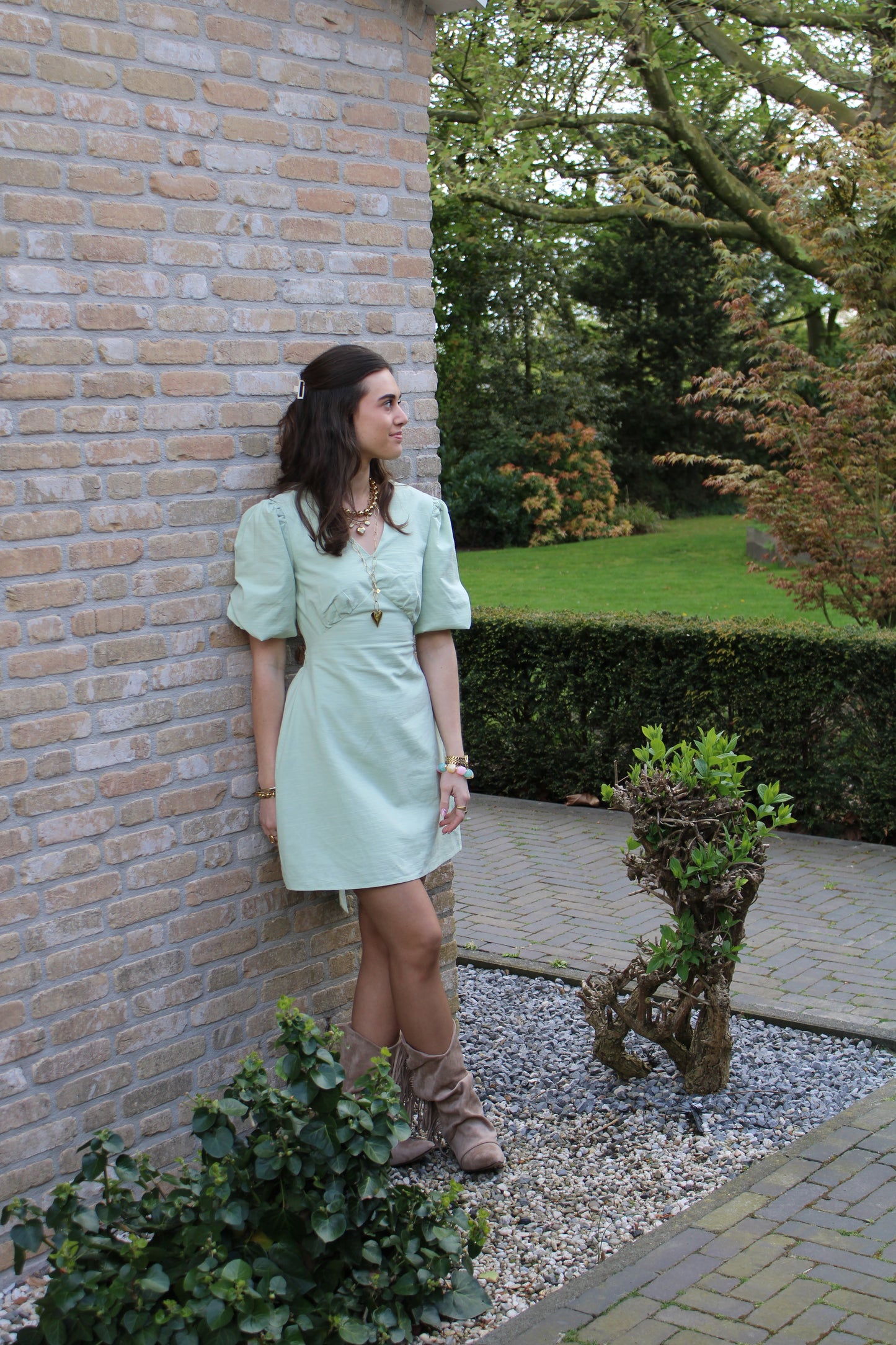 Open rug jurkje - mint groen - At Styles
