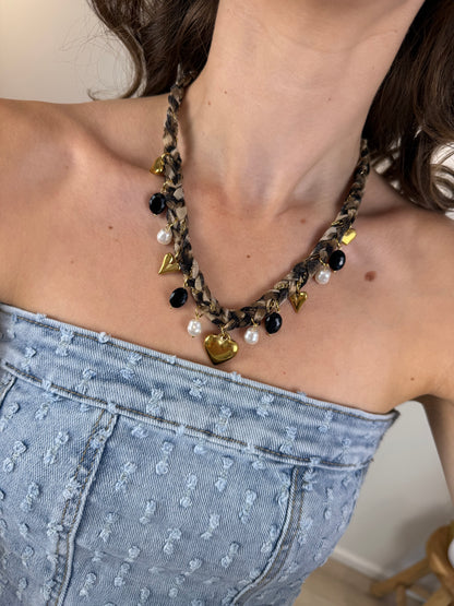 Bedel ketting - panter touw | Goud
