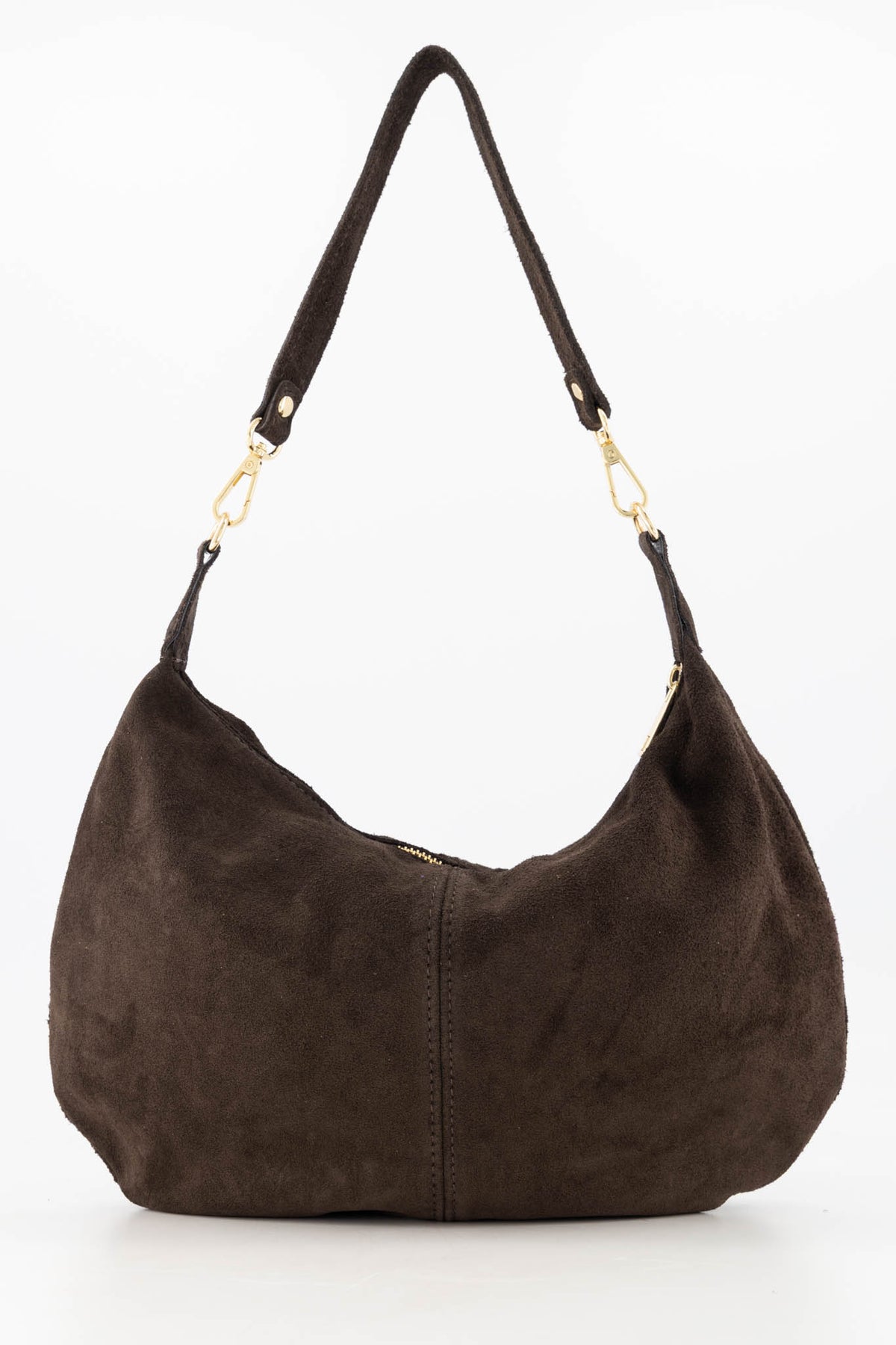 Leren suede tas Kirby - bruin