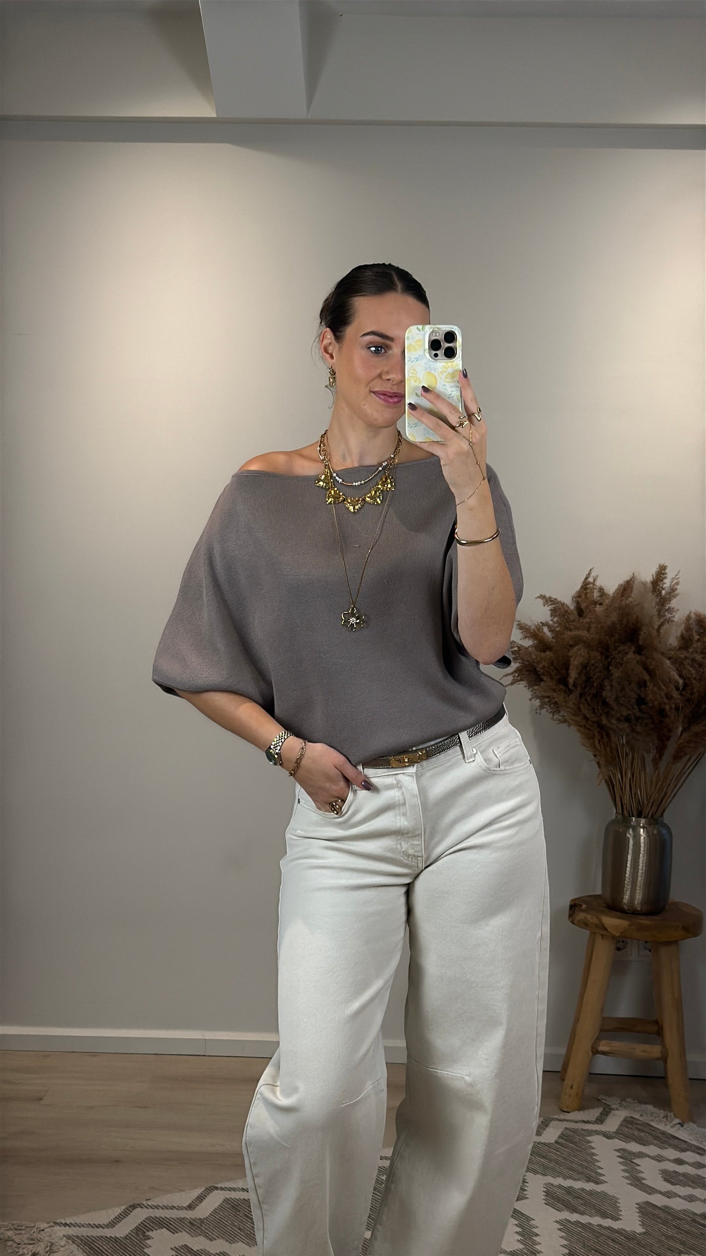 Loose top - taupe