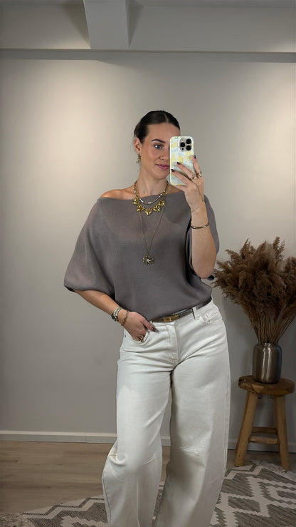 Loose top - taupe