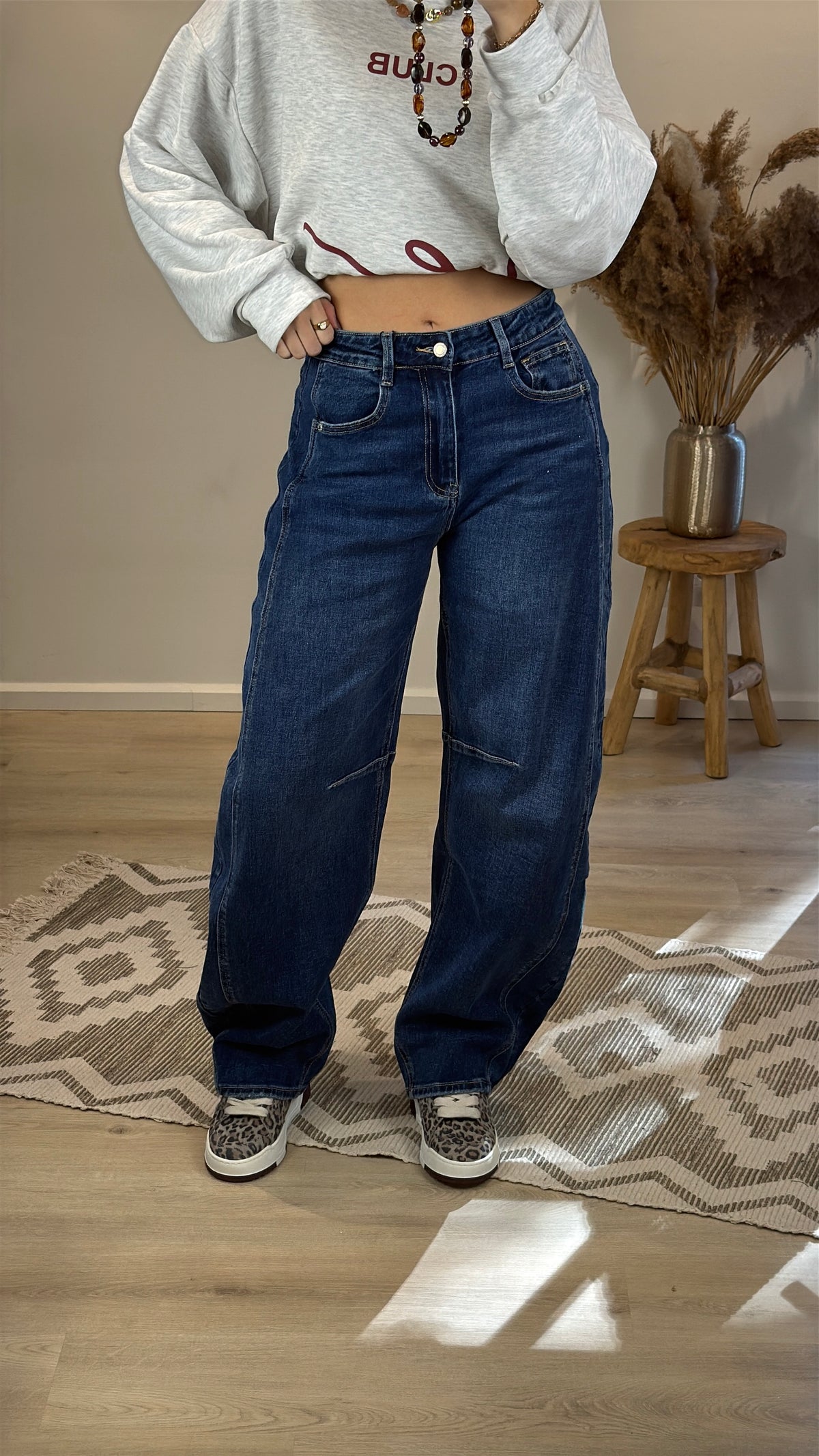 Balloon stretch jeans - dark denim