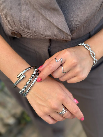 Wavy ring - zilver