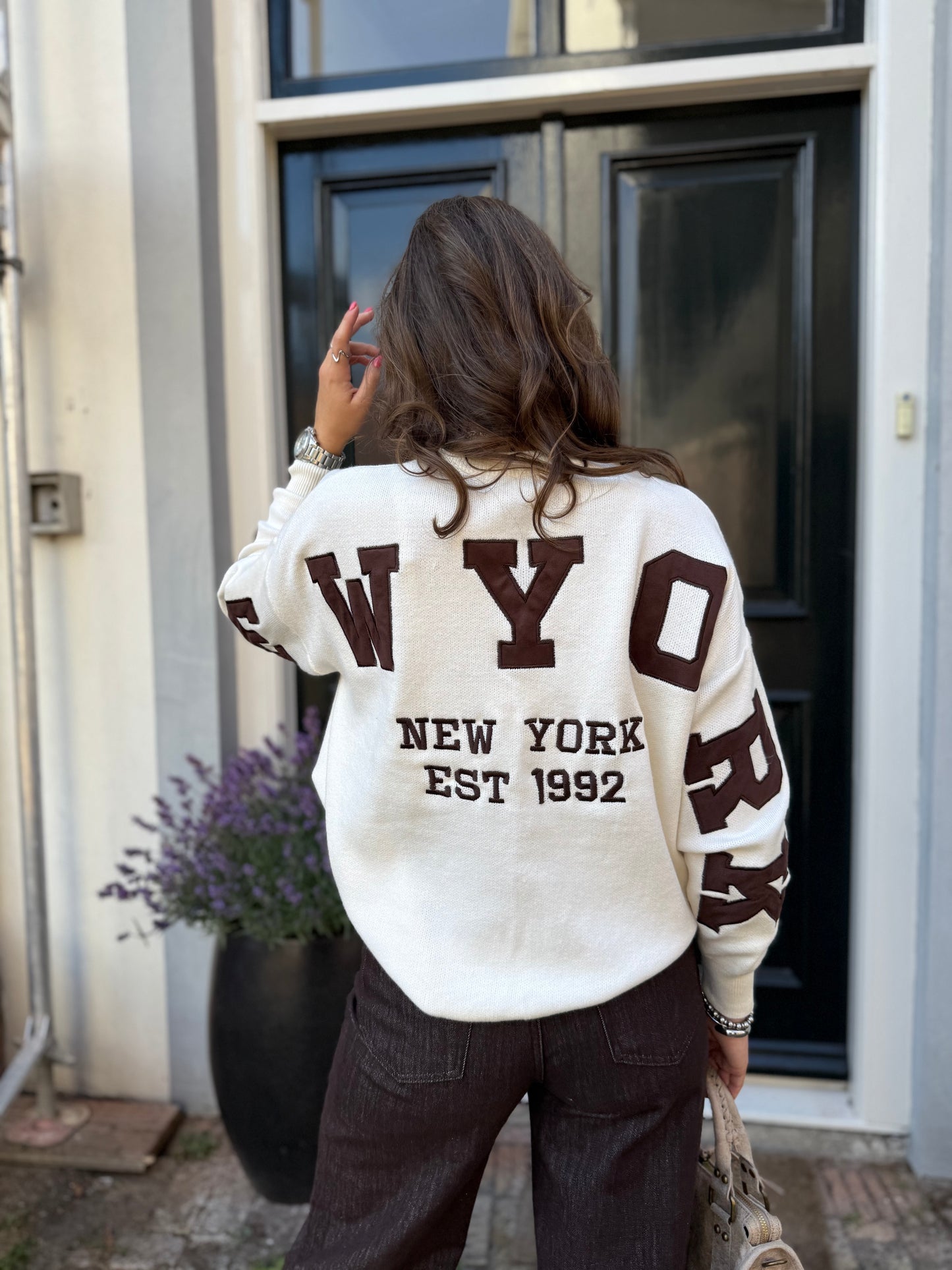Trui New York - bruin